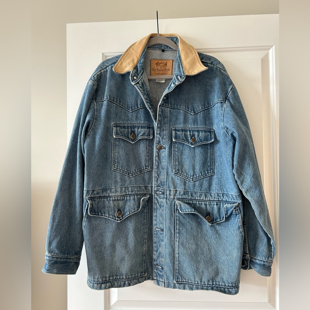 Schaefer Outfitter Denim and Leather Jacket